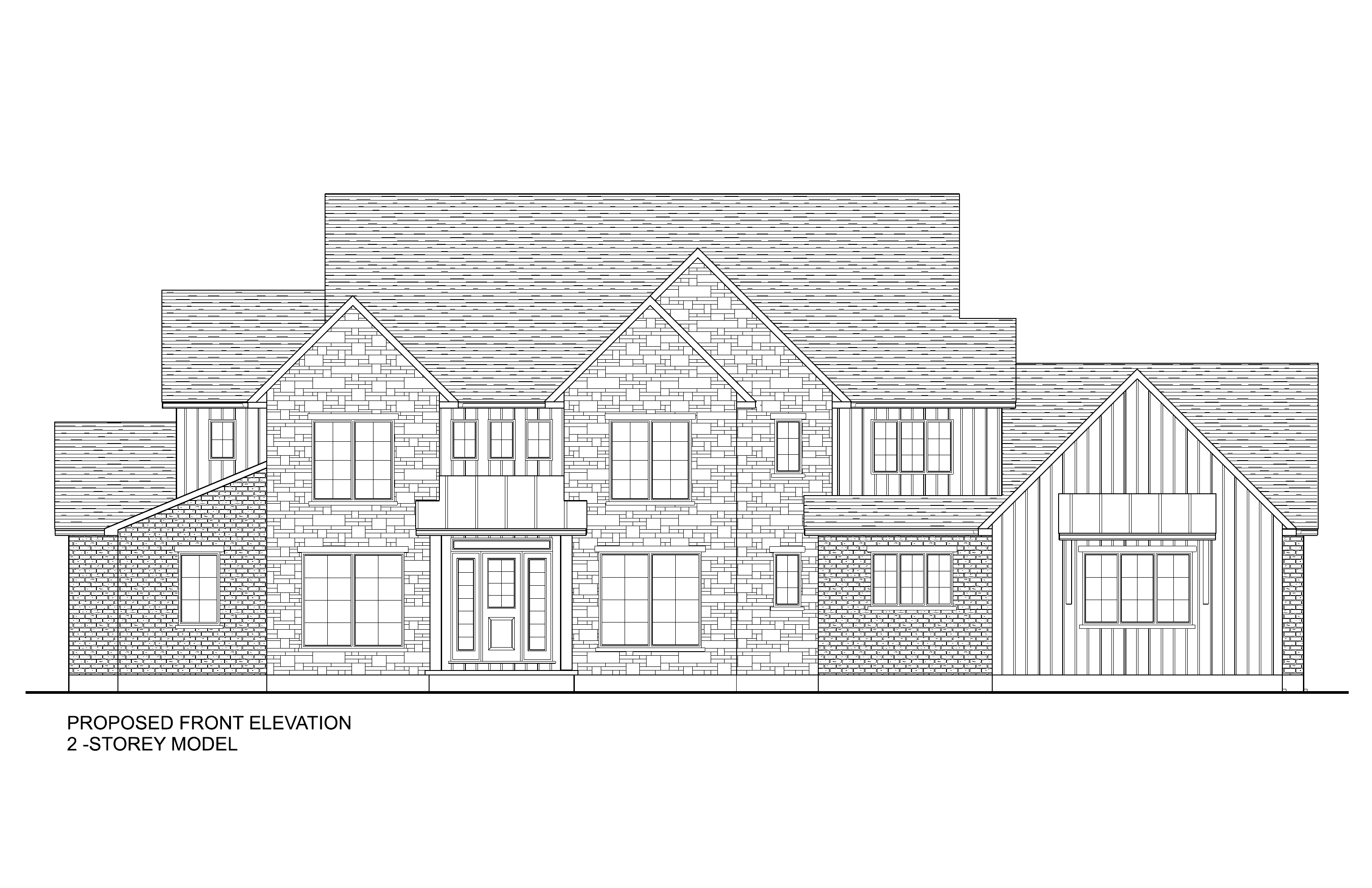 Two-storey front elevation