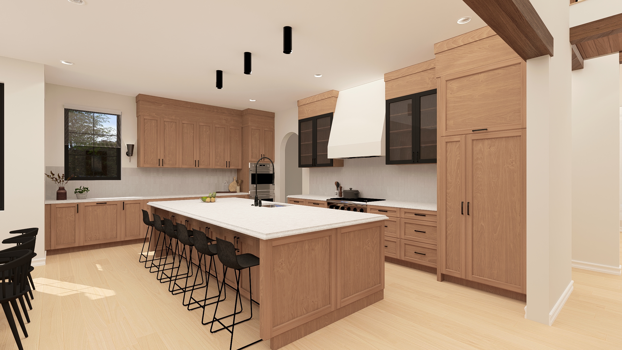 Gourmet kitchen with island